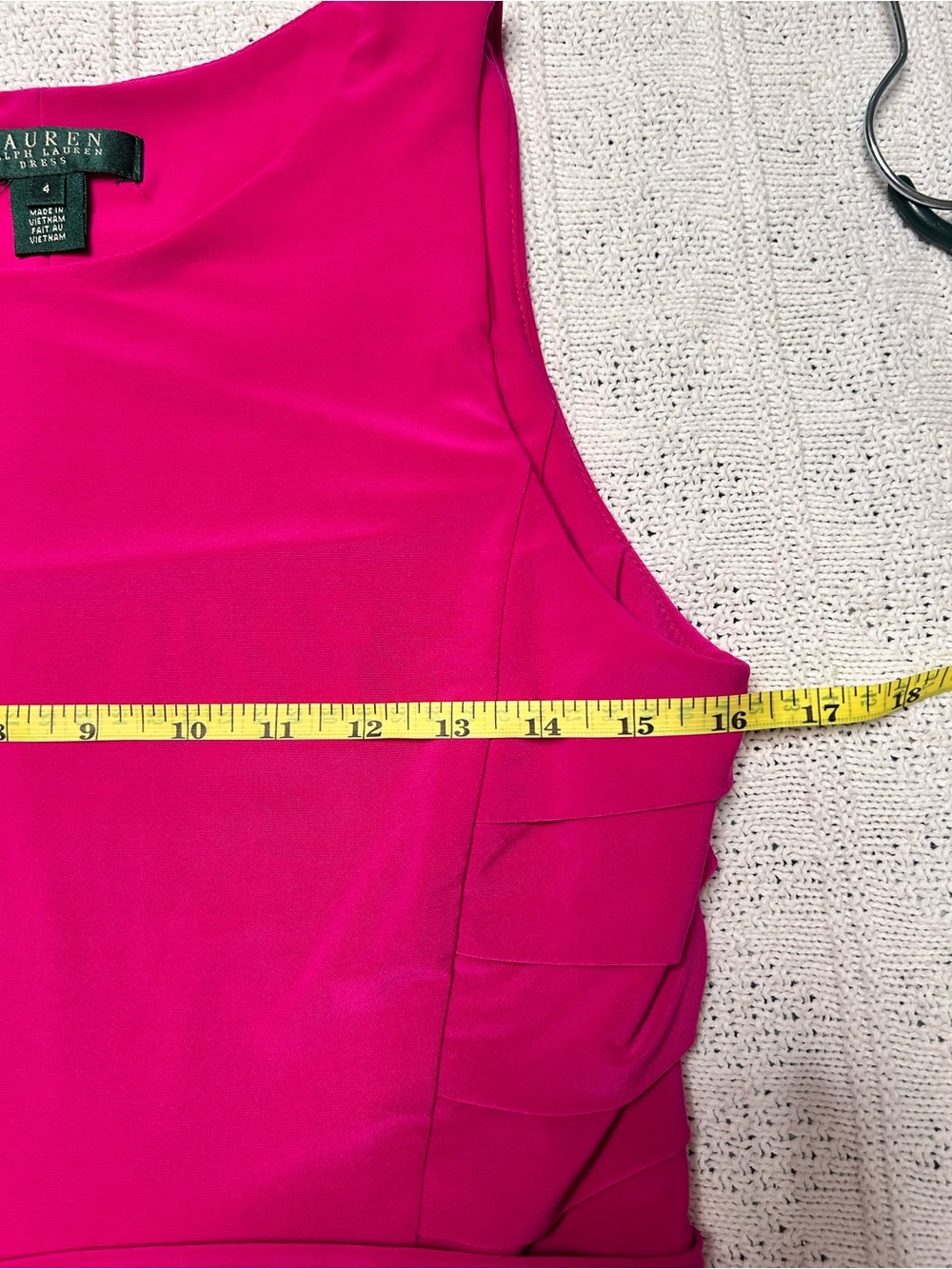 Ralph Lauren Bright Fuchsia Sleeveless Midi Dress - Picture 7 of 7